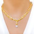 Trendy Lavish 22k Gold Necklace Set