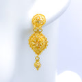 Posh Flower 22k Gold Earrings