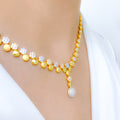 Trendy Lavish 22k Gold Necklace Set