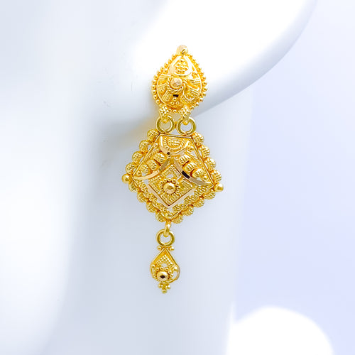 Traditional Hanging 22k Gold Earrings