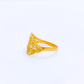 Shimmering Sand Finish 22k Gold Ring