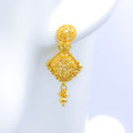 Lightweight Beaded 22k Gold Earrings