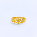 Smooth Finish Heart 22k Gold Ring