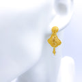 Beaded Paisley 22k Gold Earrings