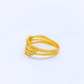 Elegant Leaf 22k Gold Ring