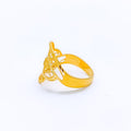 Attractive Wide 22k Gold Spiral Ring