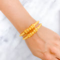 Charming Slender 22k Gold Bangle Pair