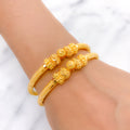 Charming Slender 22k Gold Bangle Pair