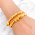 Charming Slender 22k Gold Bangle Pair