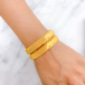 Bright Classy 22k Gold Bangle Pair