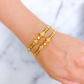 Vibrant 22k Gold Meena Pipe Bangles 