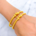 Elegant Lightweight 22k Gold Pipe Bangles