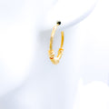 Coil Accented Bali 22k Gold Earrings