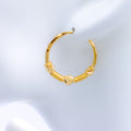 Coil Accented Bali 22k Gold Earrings