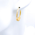 Petite Dressy Hoop 22k Gold Earrings