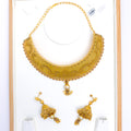 Royal Pearl Drop Choker 22k Gold Set