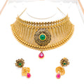 Antique Kundan Choker 22k Gold Set