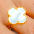 Attractive Mother Pearl 21K Gold Ring