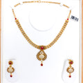 Unique Red Kundan 22k Gold Set