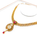 Unique Red Kundan 22k Gold Set