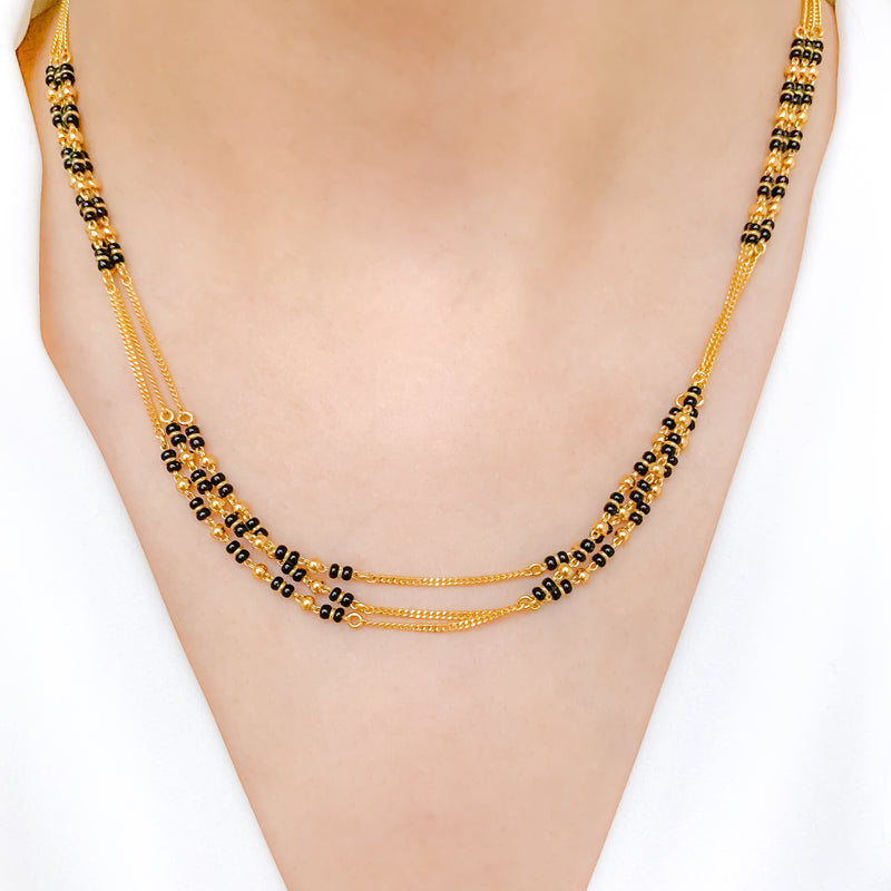 Triple Chain Mangal Sutra Necklace