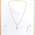 Hanging Dual Tassel 22k Gold Necklace