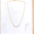 Modern Three-Tone Mala 22k Gold Necklace