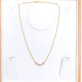 Modern High Finish Mala 22k Gold Necklace