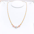 Modern High Finish Mala 22k Gold Necklace