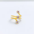 Elegant Lavender 22k Gold Accented Ring