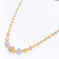 Blush Finish Mala 22k Gold Necklace