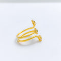 Dressy Three Flower 22k Gold Ring