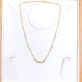 Fancy Cut Mala 22k Gold Necklace