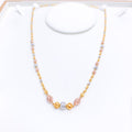 Fancy Cut Mala 22k Gold Necklace