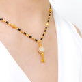 Elegant Rounded CZ Drop Mangal Sutra Necklace