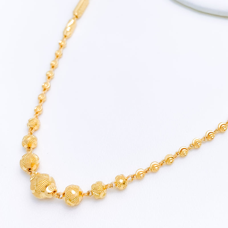 Classic Yellow 22k Gold Mala Necklace