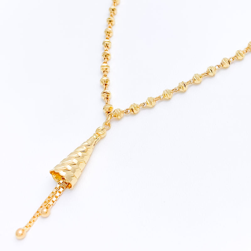 Everyday Tassel Yellow 22k Gold Necklace