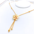 Dressy Bright Flower 22k Gold Necklace