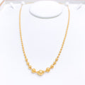 Disco Style Ball 22k Gold Necklace