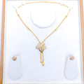 Sophisticated Leaf 22k Gold Necklace Set