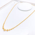 Disco Style Ball 22k Gold Necklace