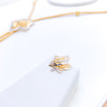 Sophisticated Leaf 22k Gold Necklace Set