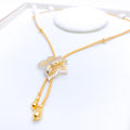 Sophisticated Leaf 22k Gold Necklace Set