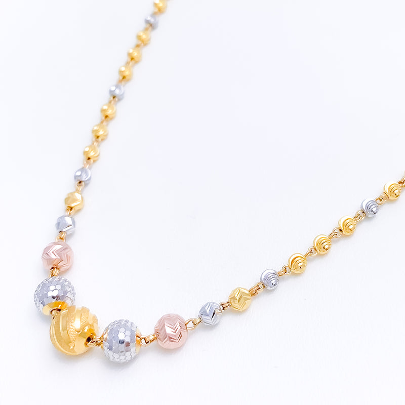 Contemporary Orb Necklace 22k Gold Set