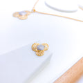 Radiant Sand Finish 22k Gold Pendant Set