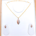 Ritzy Lavish Sand Finish 22k Gold Pendant Set