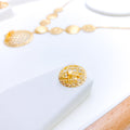 Refined Floral Necklace 22k Gold Set