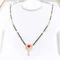 CZ Heart 22k Gold Mangalsutra