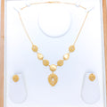 Unique Modest Drop 22k Gold Necklace Set