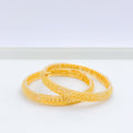 Classic Thin Bangle 22k Gold Pair